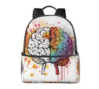 LRHCNZDCP Sac d'école imprimé fleur de lotus pour ordinateur portable, sac à dos élégant et léger, sac à dos de voyage pour enfants, garçons et filles, Avantage du cerveau gauche et droit, One Size