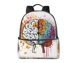 LRHCNZDCP Sac d'école imprimé fleur de lotus pour ordinateur portable, sac à dos élégant et léger, sac à dos de voyage pour enfants, garçons et filles, Avantage du cerveau gauche et droit, One Size