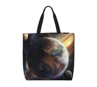 LRHCNZDCP Sac fourre-tout réutilisable avec drapeau américain du 4 juillet pour femme, sac à bandoulière imperméable, sac d'épicerie léger pour le shopping, les voyages et un usage quotidien, Univers