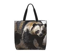 LRHCNZDCP Sac fourre-tout réutilisable pour femme, imperméable, léger, pour le shopping, les voyages et un usage quotidien, Blaireau miel, Taille unique