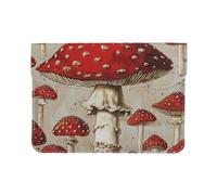 LRHCNZDCP Santorini Housse en cuir pour ordinateur portable 13" Motif île grecque vue sur la mer, Champignon rouge et blanc, Taille unique