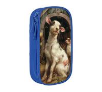 LRHCNZDCP Trousse à crayons avec imprimé animaux de la ferme - Noire - Jolie trousse à crayons - Pour l'école et le bureau, bleu, Taille unique, Cartable