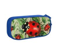 LRHCNZDCP Trousse à crayons avec imprimé coccinelle rouge pour l'école, le bureau, noir, bleu, Taille unique, Cartable
