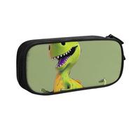 LRHCNZDCP Trousse à crayons avec imprimé dinosaure de dessin animé pour l'école, le bureau, noir, Noir , Taille unique, Cartable