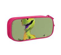 LRHCNZDCP Trousse à crayons avec imprimé dinosaure de dessin animé pour l'école, le bureau, noir, rose, Taille unique, Cartable