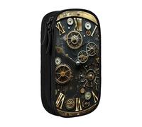 LRHCNZDCP Trousse à crayons avec imprimé Gears Clock Bronze Century - Jolie trousse à crayons pour l'école et le bureau - Noir, Noir , Taille unique, Cartable