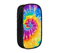 LRHCNZDCP Trousse à crayons colorée avec imprimé tie-dye - Noir - Jolie trousse à crayons pour l'école et le bureau, Noir , Taille unique, Cartable