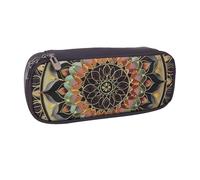 LRHCNZDCP Trousse à crayons en cuir avec imprimé animal de la ferme - Grande capacité - Pour l'école, le bureau, l'université - Pour adultes, garçons et filles, Mandala., Taille unique, Cartable
