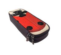 LRHCNZDCP Trousse à crayons en cuir avec imprimé coccinelle mignonne pour l'école, le bureau, l'université, pour adultes, garçons et filles, Noir , Taille unique, Cartable