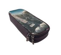 LRHCNZDCP Trousse à crayons en cuir avec imprimé Love Rock pour l'école, le bureau, l'université, pour adultes, garçons et filles, Noir , Taille unique, Cartable