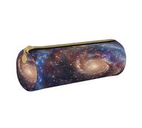 LRHCNZDCP Trousse à crayons en cuir imprimé galaxie avec fermeture éclair ronde pour l'école et le bureau, blanc, Taille unique, Cartable