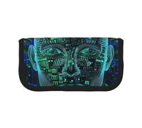 LRHCNZDCP Trousse à crayons en toile avec fermeture éclair Motif cerveau artificiel, Noir , Taille unique, Cartable