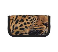 LRHCNZDCP Trousse à crayons en toile avec fermeture éclair Motif léopard sauvage, Noir , Taille unique, Cartable