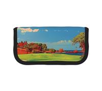 LRHCNZDCP Trousse à crayons en toile avec fermeture éclair Motif parcours de golf, Noir , Taille unique, Cartable