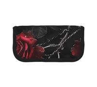 LRHCNZDCP Trousse à crayons en toile avec fermeture éclair Motif roses noires gothiques, Noir , Taille unique, Cartable