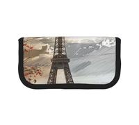 LRHCNZDCP Trousse à crayons en toile imprimée Paris avec fermeture éclair, Noir , Taille unique, Cartable