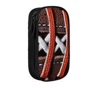 LRHCNZDCP Trousse à crayons imprimée avec lacets de football américain, jolie trousse à crayons pour l'école, le bureau, noir, Noir , Taille unique, Cartable