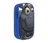 LRHCNZDCP Trousse à crayons imprimée hippopotame de dessin animé, jolie trousse à crayons pour l'école, le bureau, noir, bleu, Taille unique, Cartable