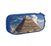 LRHCNZDCP Trousse à crayons imprimée Pyramides d'Égypte - Jolie trousse à crayons - Pour l'école et le bureau - Noir, bleu, Taille unique, Cartable