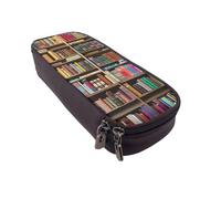 LRHCNZDCP Trousse à crayons mexicaine en cuir avec motif tête de mort - Pour l'école, le bureau, l'université - Pour adultes et garçons et filles, Bibliothèque, Taille unique, Cartable