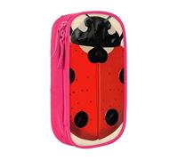 LRHCNZDCP Trousse à crayons noire avec imprimé coccinelle pour l'école, le bureau, rose, Taille unique, Cartable