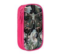 LRHCNZDCP Trousse à crayons noire avec motif de papillon qui ressemble à un paon pour l'école et le bureau, rose, Taille unique, Cartable