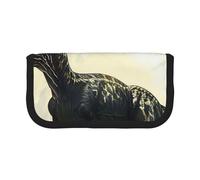 LRHCNZDCP Velociraptor Trousse à crayons en toile avec fermeture éclair Motif dinosaure, Noir , Taille unique, Cartable