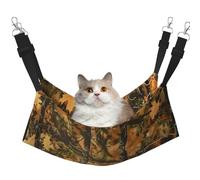 LRHCNZDCP Yellow Trees Lit hamac pour chat Imprimé camouflage Lit doux double couche suspendu pour petit animal de compagnie, L