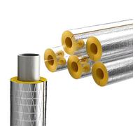 LRHELPBNR Cylindre en Laine De Roche avec Aluminium, Isolation De Conduits De Cheminées, Tuyaux De Poêles Diam, pour Tuyau d'eau De Chauffage,Support De Poignée D'outil(L 1M-159mm/6.3in,50mm)