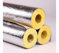 LRHELPBNR Isolation De Conduits De Cheminées, Cylindre en Laine De Roche avec Aluminium, Tuyaux De Poêles, pour Tuyau d'eau De Chauffage,Support De Poignée D'outil(L 1M-89mm/3.5in,50mm)