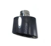 LRMDAKO Embout D'echappement Embout De Silencieux D'échappement De Voiture 1 Pièce Buse Universelle en Acier Inoxydable Ovale Noir Pointe Inclinable De 150mm Accessoires Voiture(63 in -150 Out)