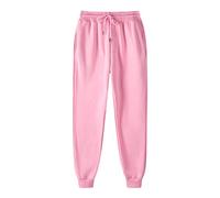 LRMQS Pantalon de jogging pour femme - Taille élastique - Avec poches - Décontracté - Actif - Entraînement - Course à pied, Rose #9, Taille M