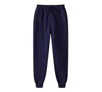 LRMQS Pantalon de jogging pour femme - Taille élastique - Avec poches - Décontracté - Actif - Entraînement - Course à pied, Bleu marine #7, Taille M
