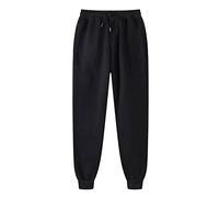 LRMQS Pantalon de jogging pour femme - Taille élastique - Avec poches - Décontracté - Actif - Entraînement - Course à pied, Noir #1., Taille M