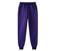 LRMQS Pantalon de jogging pour femme - Taille élastique - Avec poches - Décontracté - Actif - Entraînement - Course à pied, Violet #10, Taille M