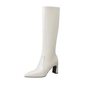 LRMYMHY Bottes Hautes À Bout Pointu À Talon Épais pour Femmes