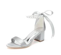LRMYMHY Sandales De Mariage À Talons Carrés pour Femme