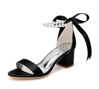 LRMYMHY Sandales De Mariage À Talons Carrés pour Femme