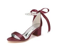LRMYMHY Sandales De Mariage À Talons Carrés pour Femme