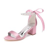 LRMYMHY Sandales De Mariage À Talons Carrés pour Femme