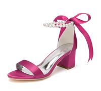 LRMYMHY Sandales De Mariage À Talons Carrés pour Femme