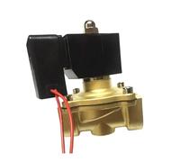 LRPLLWNT Électrovanne 2 Voies air-gaz cuivre avec Interrupteur d'urgence Manuel, Bobine Plastique à économie d'énergie, vanne entièrement en Laiton, NC(3/4",AC220V)