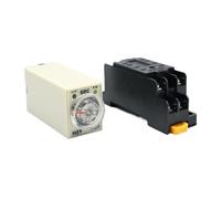 LRPLLWNT Minuterie de Retard H3Y-2 AC 220V avec Prise Base, Bouton Rotatif Mise sous Tension DPDT 0-60 Secondes Minutes, minuterie Relais Temps(0-5 Minute)