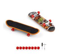 LRREU Finger Skate, 2 Pièces Mini Skate Doigt à Surface Givrée, Mini Skateboard à roulettes à Motifs Aléatoires, Conception Sophistiquée, pour Petit Cadeaux pour Adolescents 0XBIT