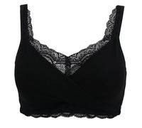 LRSSMB 2025 Soutien-gorge De Soutien Post-chirurgical En Dentelle Soutien-gorge Mastectomie For Femmes Poches Prothèse Mammaire Soutien-gorge Sans Fil Bralette Quotidienne(Black,XXL)