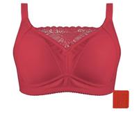 LRSSMB Soutien-gorge De Mastectomie À Poches Post-chirurgicales En Coton Doux Prothèse Mammaire, Sans Fil, Soutien-gorge Quotidien Sans Anneau En Acier(Red,95B)
