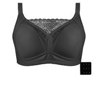 LRSSMB Soutien-gorge De Mastectomie À Poches Post-chirurgicales En Coton Doux Prothèse Mammaire, Sans Fil, Soutien-gorge Quotidien Sans Anneau En Acier(Black,95B)
