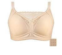 LRSSMB Soutien-gorge De Mastectomie À Poches Post-chirurgicales En Coton Doux Prothèse Mammaire, Sans Fil, Soutien-gorge Quotidien Sans Anneau En Acier(Beige,85B)