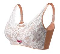 LRSSMB Soutien-gorge De Mastectomie For Femmes Prothèse Mammaire Avec Poches Couverture Complète Confort Léger Sans Fil Bralette Quotidienne(L)