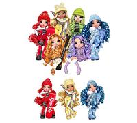LRSweetdesign Rainbow High Winter Cake Toppers Lot de 15 décorations de gâteau en papier de sucre comestible Multicolore Noël Nouvel An